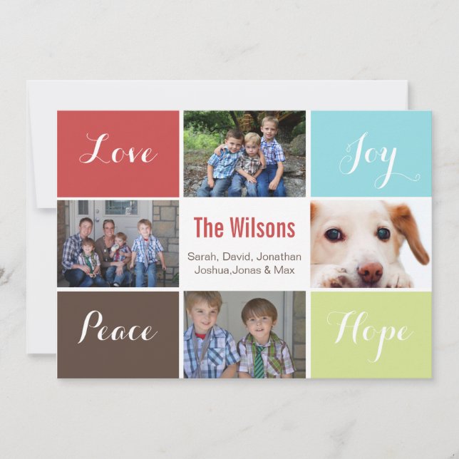 collage de quatre photos Mod Holiday Carte Plat (Devant)