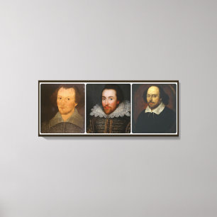Collage de Shakespeare sur toile encadrée