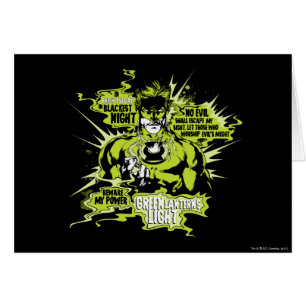 Collage de texte de lanterne verte - Couleur