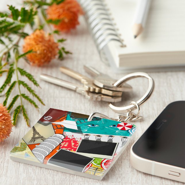 Collage de voyage avec des sites touristiques embl (Créateur téléchargé)