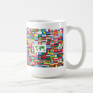 Collage der Landesflaggen von der ganzen Welt Kaffeetasse