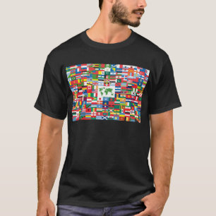 Collage der Landesflaggen von der ganzen Welt T-Shirt