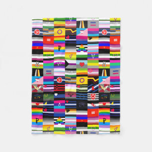 Collage der Stolz-Flaggen Fleecedecke