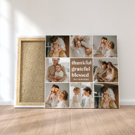 Collage Family Foto | Dankbar, gesegnet Leinwanddruck