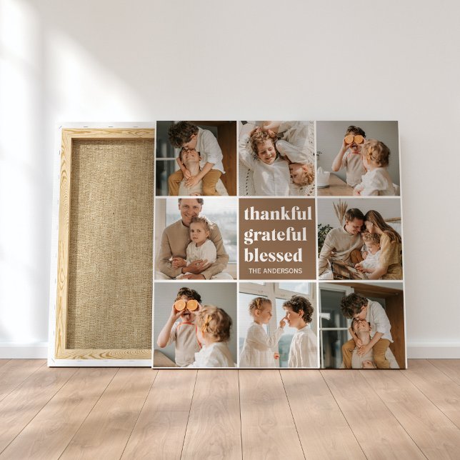 Collage Family Foto | Dankbar, gesegnet Leinwanddruck (Von Creator hochgeladen)