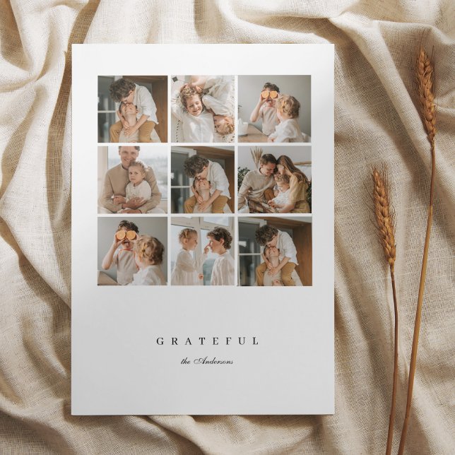 Collage Family Foto | Dankbarkeit und Familienname (Von Creator hochgeladen)