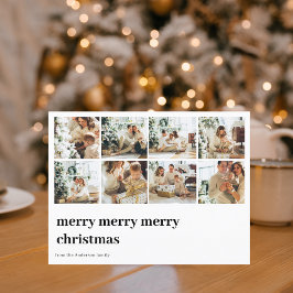 Collage Family Foto | Frohe Weihnachten Postkarte