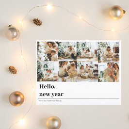 Collage Family Foto | Hallo Neues Jahr Postkarte