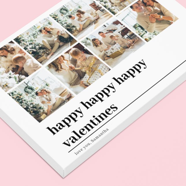 Collage Family Foto | Happy Valentines Leinwanddruck (Von Creator hochgeladen)