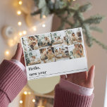 Collage Family Foto | Hello New Year Postcard Feiertagspostkarte<br><div class="desc">Collage Family Foto | Hello New Year Postcard</div>