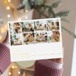 Collage Family Photo | Merry Christmas Postcard Folien Feiertagspostkarte<br><div class="desc">Collage Family Photo | Merry Christmas Postcard</div>