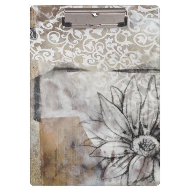 Collage Fleur II Klemmbrett (Vorderseite)