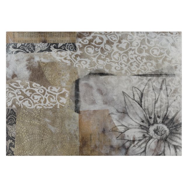 Collage Fleur II Schneidebrett (Vorderseite)