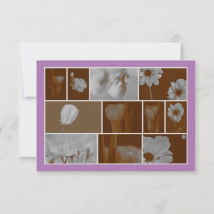 Collage floral vintage sur la carte de voeux Laven
