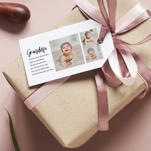 Collage Foto & Beste Oma je Bestes Schönheitsgesch Geschenkanhänger (Von Creator hochgeladen)