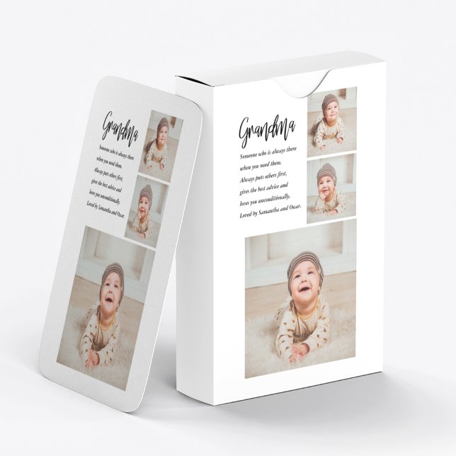 Collage Foto & Beste Oma je Bestes Schönheitsgesch Spielkarten (Von Creator hochgeladen)