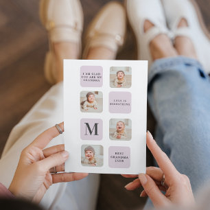 Collage Foto & Beste Oma überhaupt Bestes lila Ges Magnetkarte