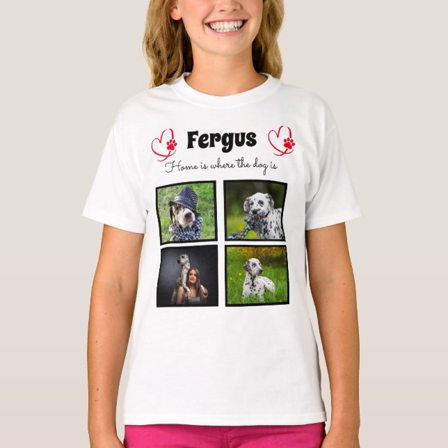 Collage - Foto für Hunde - Mädchengedächtnis T-Shirt (Vorderseite)