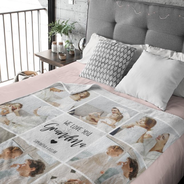 Collage Foto Grau Wir Liebe Sie Oma Bestes Geschen Sherpadecke (Von Creator hochgeladen)