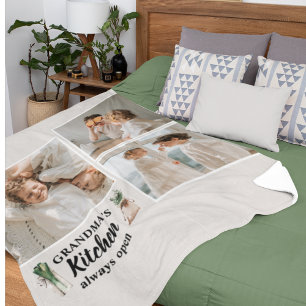 Collage Foto & Großküche ist immer geöffnet Fleecedecke