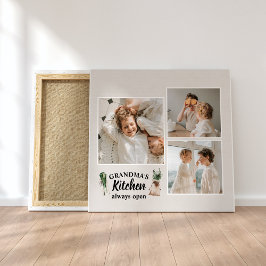 Collage Foto & Großküche ist immer geöffnet Leinwanddruck