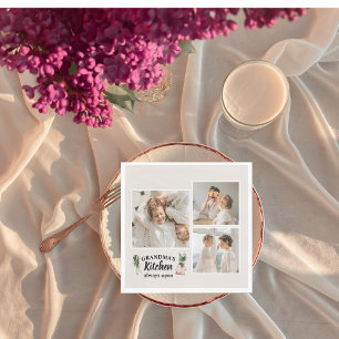 Collage Foto & Großküche ist immer geöffnet Serviette