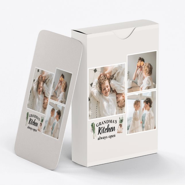 Collage Foto & Großküche ist immer geöffnet Spielkarten (Von Creator hochgeladen)