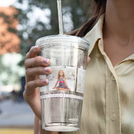 Collage Foto Lila Beste Mama je Geschenk Acryltrinkbecher