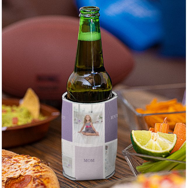 Collage Foto Lila Beste Mama je Geschenk Dosenkühler (Von Creator hochgeladen)