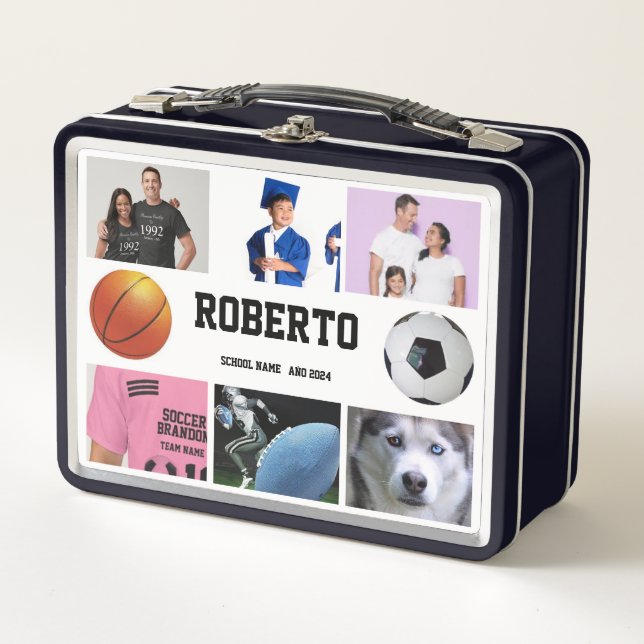 COLLAGE Foto Lunchbox BLAU SKY So anpassen (Vorderseite)