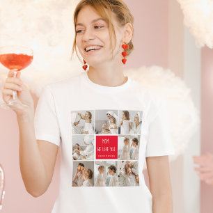 Collage Foto Mama Red Wir Liebe Sie beste Mutter G T-Shirt