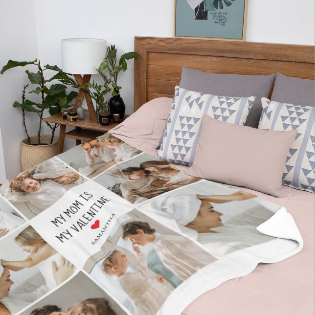 Collage Foto | Meine Mama ist mein Valentingeschen Fleecedecke (Von Creator hochgeladen)
