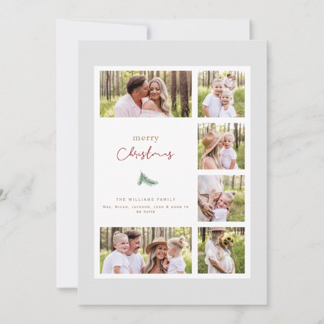 Collage Foto Moderne Ferienkarte Feiertagskarte (Vorderseite)