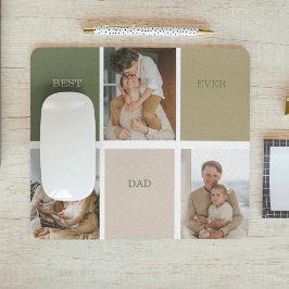Collage Foto Modernes Bestes Vater je Geschenk Mousepad