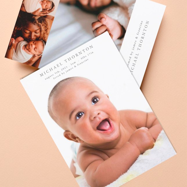 Collage Foto online editierbar geburt Ankündigung (Von Creator hochgeladen)