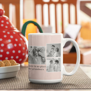 Collage Foto Pastell Pink Bestes Grandma Geschenk Kaffeetasse