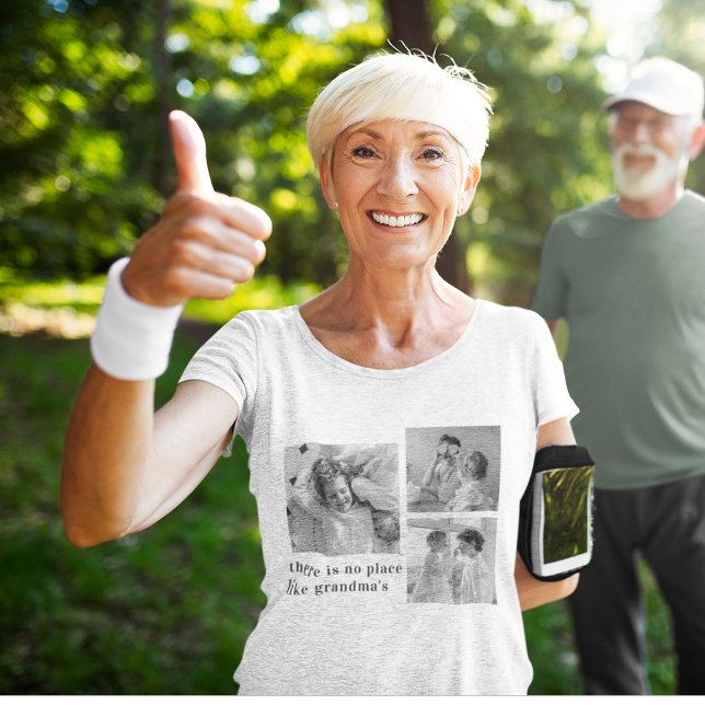 Collage Foto Pastell Pink Bestes Grandma Geschenk T-Shirt (Von Creator hochgeladen)
