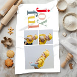 Collage Foto und farbenfrohe Freude | Weihnachtsge Geschirrtuch<br><div class="desc">Collage Foto und farbenfrohe Freude | Weihnachtsgeschenk</div>