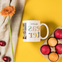 Collage Foto und farbenfrohe Ostern | Weihnachtsge Tasse