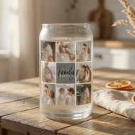 Collage Foto und Personalisierte Graugeschenke Dosenglas