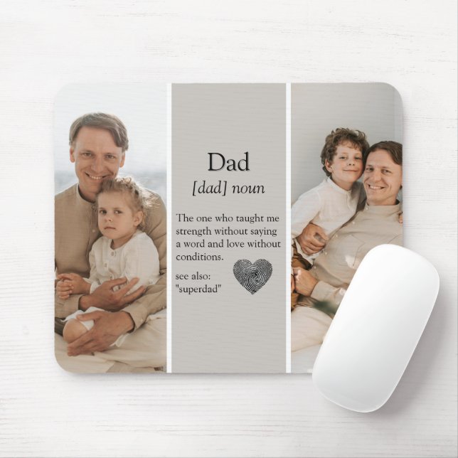 Collage Foto | Vater-Definition-Maus-Pad-Geschenk Mousepad (Mit Mouse)