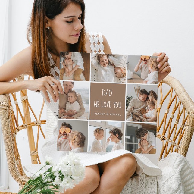 Collage Foto Vater Wir Liebe Sie glückliche Väter  Leinwanddruck (Von Creator hochgeladen)