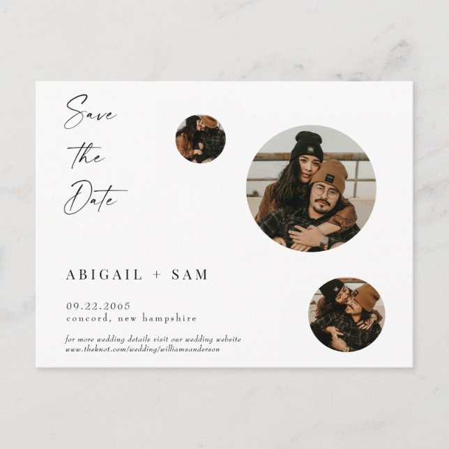 Collage Foto Wedding Save the Date Postkarte (Vorderseite)