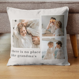Collage Foto & Zitat Bestes Grandma-Geschenk Kissen