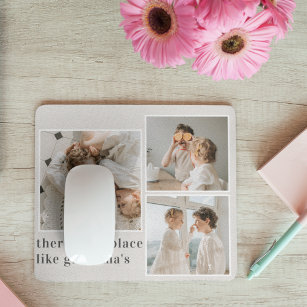 Collage Foto & Zitat Bestes Grandma-Geschenk Mousepad