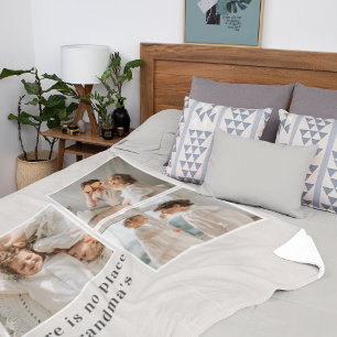 Collage Foto & Zitat Bestes Grandma-Geschenk Sherpadecke