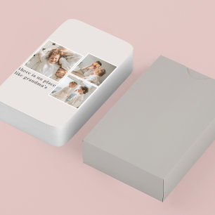 Collage Foto & Zitat Bestes Grandma-Geschenk Spielkarten