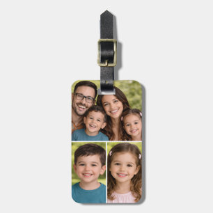 Collage-Fotos Familien Erinnerungen Gepäckanhänger