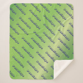 Collage für grünen Namen für benutzerdefiniertes S Sherpadecke