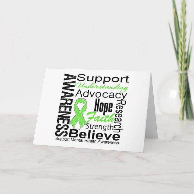 Collage - Gesundheits-Bewusstsein Karte (Vorderseite)